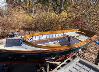Herreshoff 12 1/2 view from above on the hard