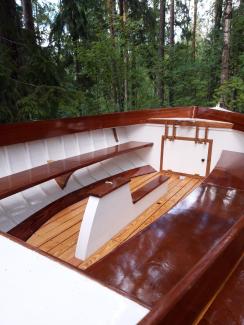 Hull pine, floors larch, seats mahogany