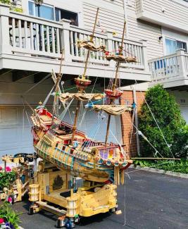 Wooden, Handcrafted 14 Feet Long RC Pirate Ship