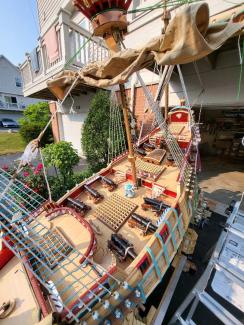 Wooden, Handcrafted 14 Feet Long RC Pirate Ship