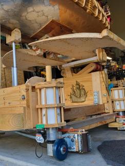 Wooden, Handcrafted 14 Feet Long RC Pirate Ship